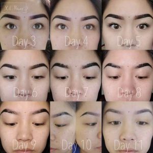 powder brows genezing